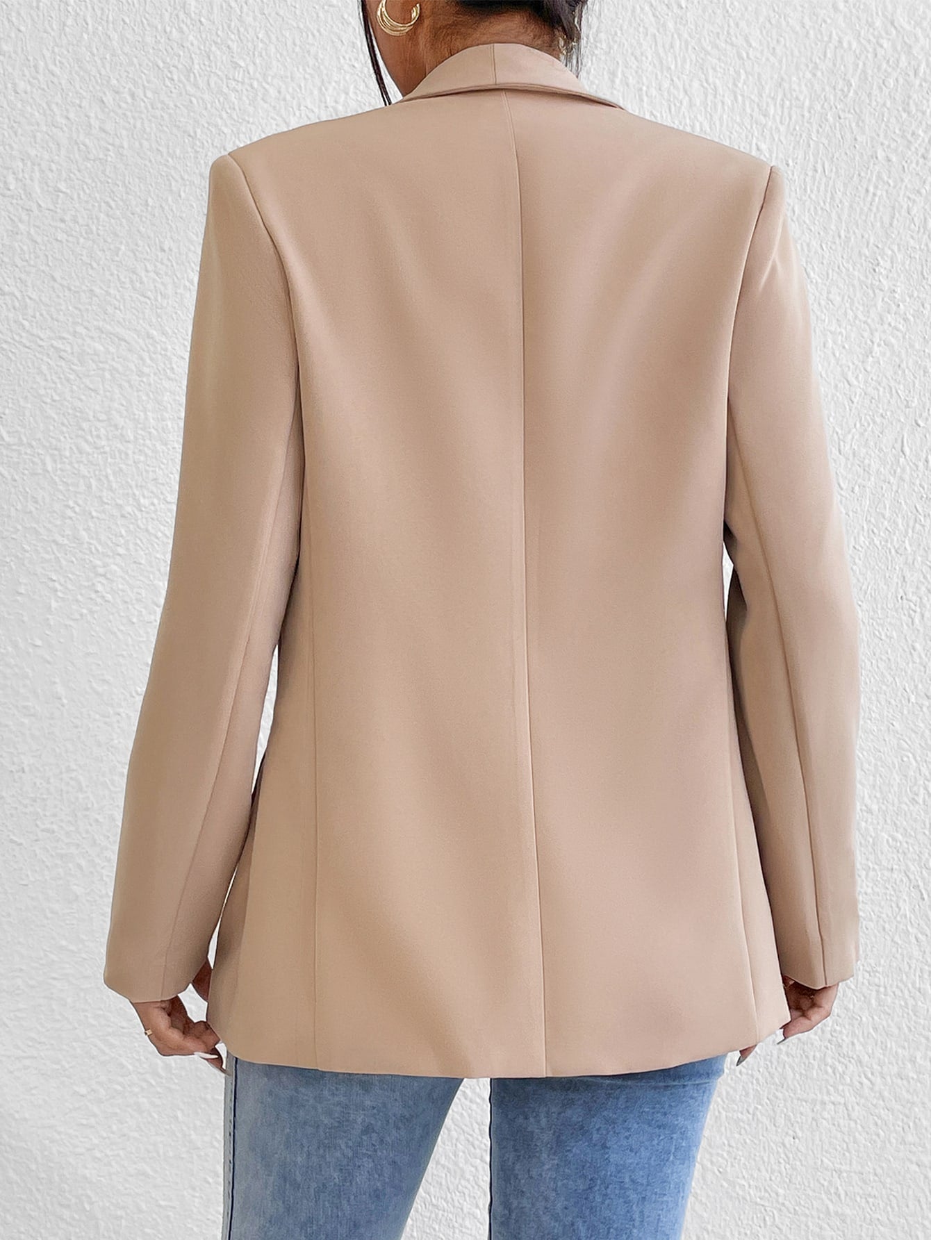 Privé Solid Shawl Collar Blazer