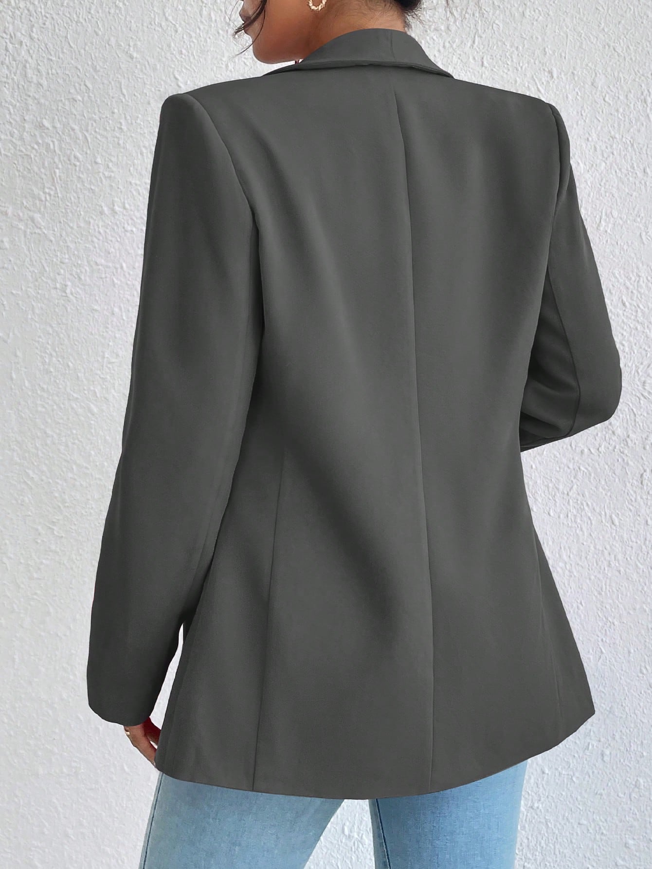 Privé Solid Shawl Collar Blazer