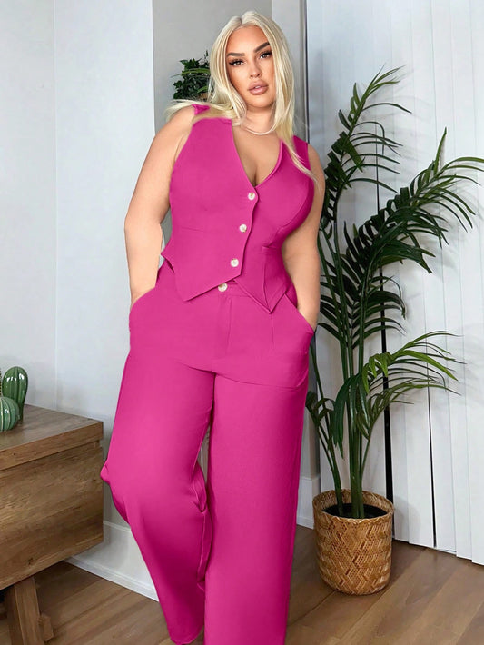 SXY Plus Size Slim Fit Classic Solid Color Suit Vest Date Night Outfits Sexy Outfits Club Birthday Outfit Spring Summer Women Clothes Bachelorette Party