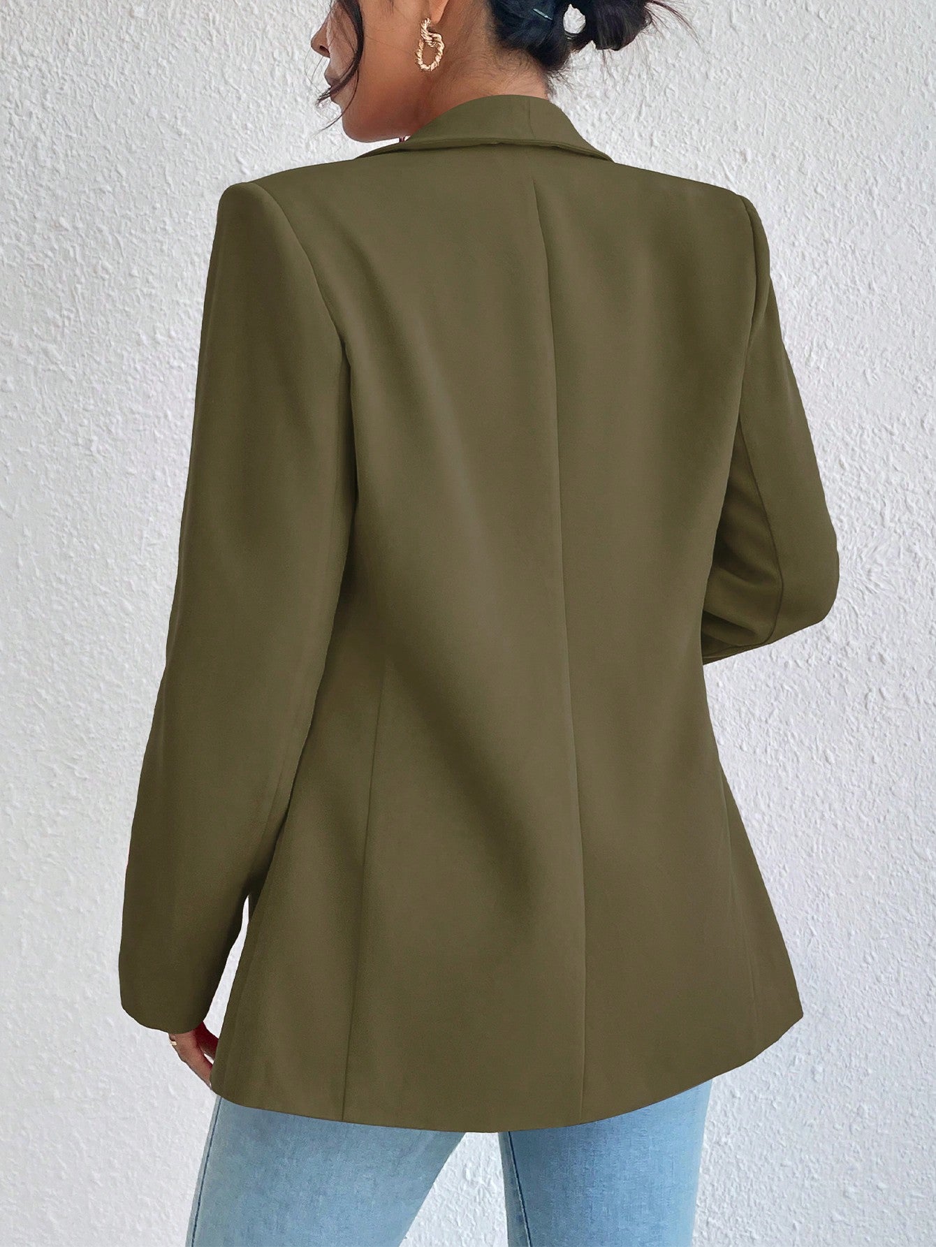 Privé Solid Shawl Collar Blazer