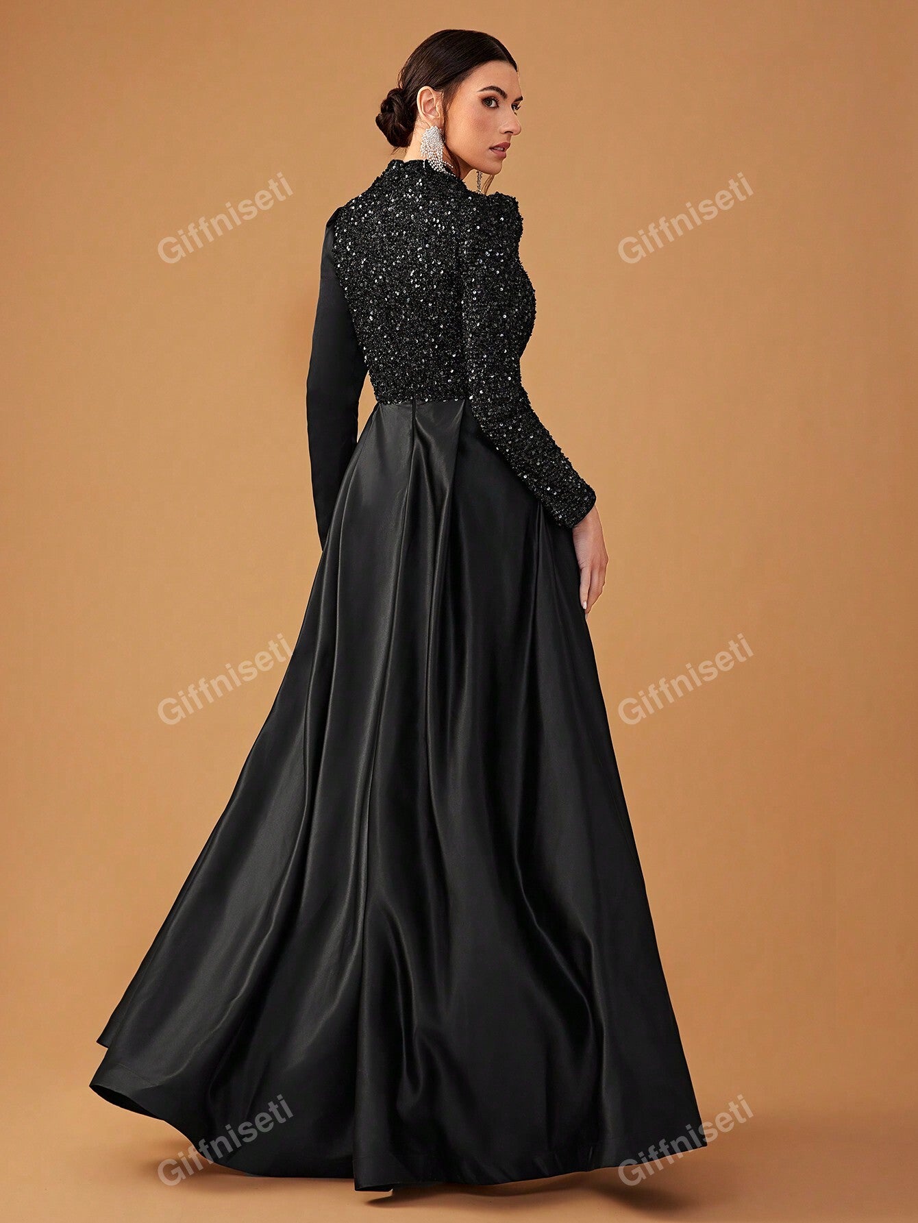 Giffniseti Women's Formal Evening Dress (Heavy Work Design)