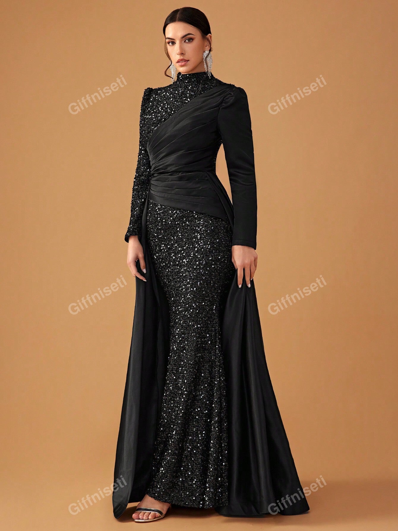 Giffniseti Women's Formal Evening Dress (Heavy Work Design)