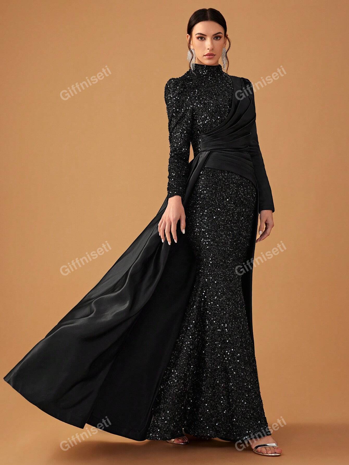 Giffniseti Women's Formal Evening Dress (Heavy Work Design)