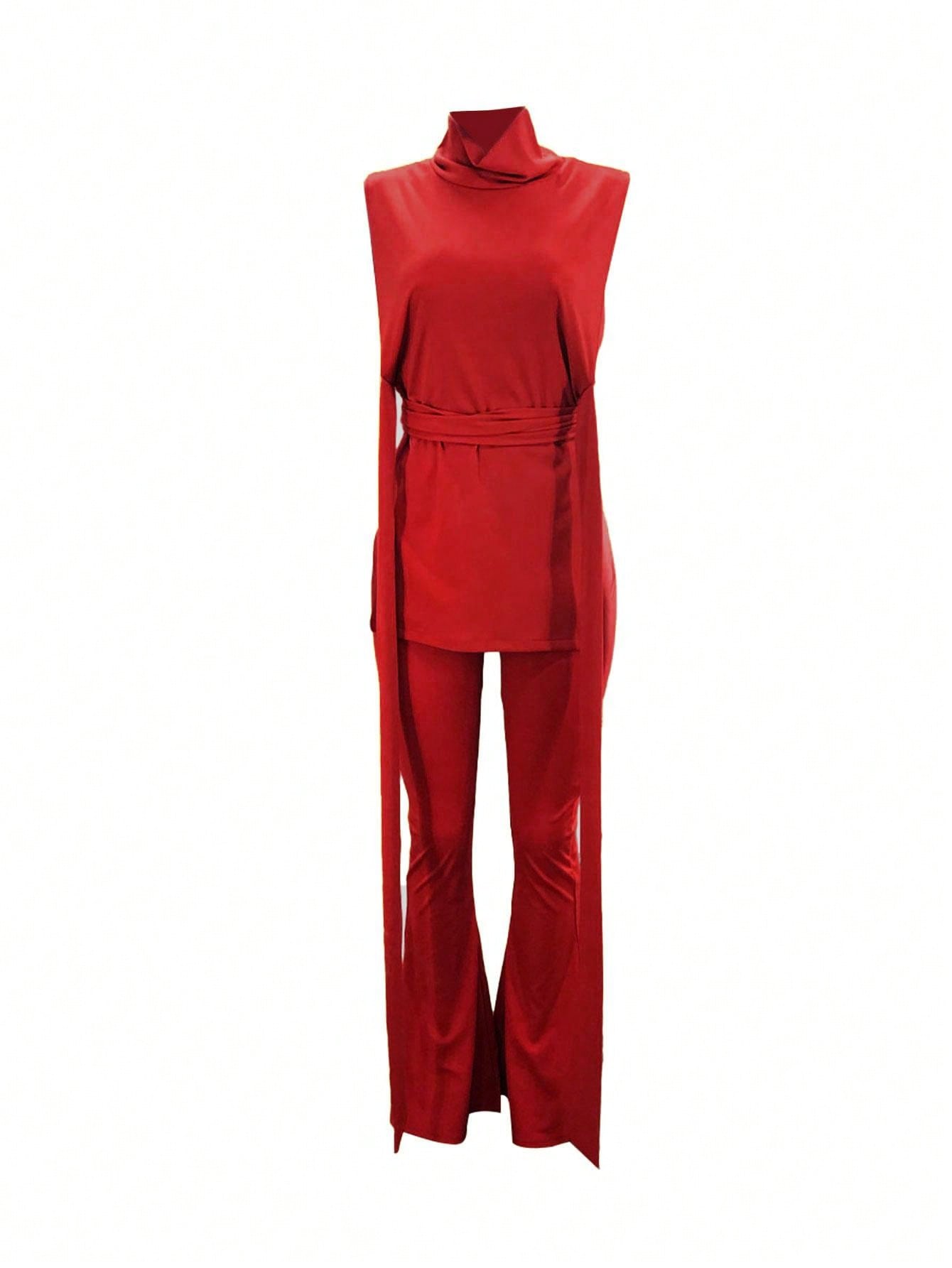 Vibrant Two-Piece Pantsuit Set