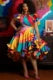 Women's Plus Size Party Vintage Multicolor satin dress